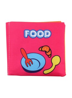 Generic Baby Three-dimensional Early Education Cloth Book 0-6 Months Baby  Cloth Book Tear-proof Cloth Book English Six Types Can Be Selected-Color:Food 0.02kg  - Image 1