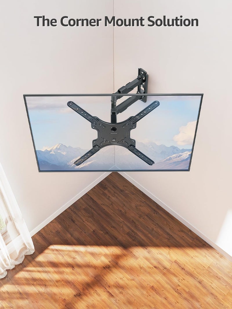 MOUNTUP Full Motion TV Wall Mount for Most 26-60 Inch TVs, Max VESA 400x400mm Wall Mount TV Bracket with Swivel Tilting Extension Level Adjustment for LED LCD Flat Curved TVs Up to 77 LBS, MU0018 - Image 5