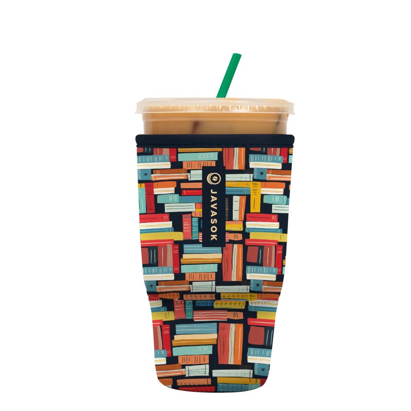Sok It Java Sok Iced Coffee & Cold Soda Insulated Neoprene Cup Sleeve (Well Read  Large: 30-32oz) - Image 1