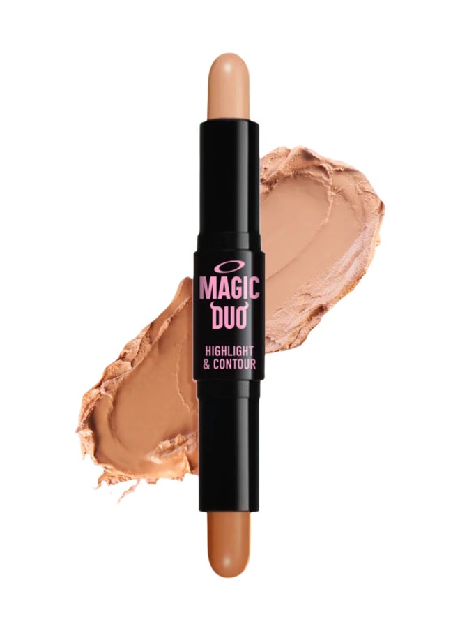 Rude Magic Duo Highlight And Contour - Tan 