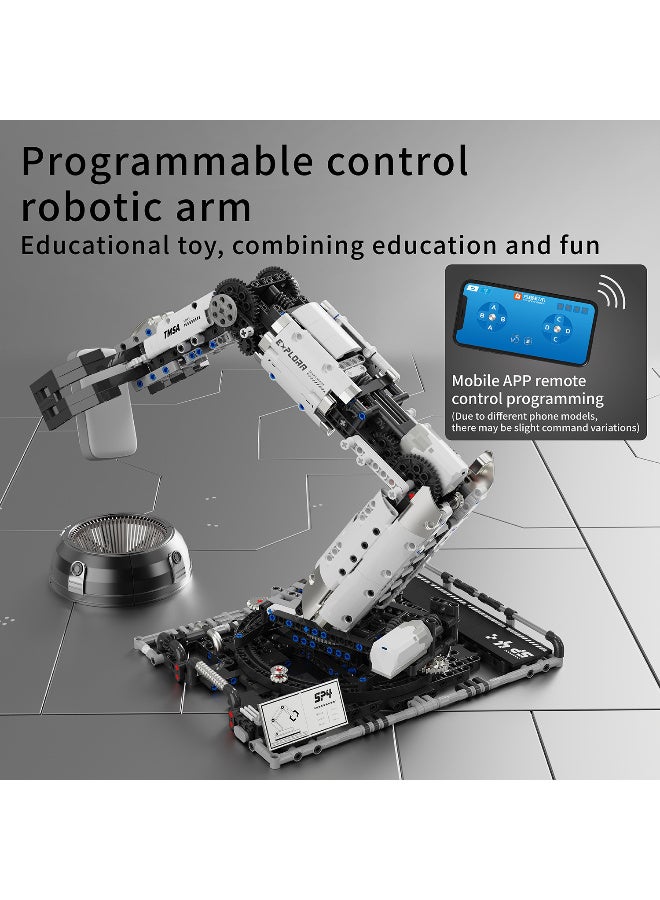 Robot Arm Kit, Robotic Arm for Kids Adults, Programmable Multi-Axis Robotic Arm, 1029 Blocks STEM Project, Engineering & Coding,Multi-Angle Rotation,APP & Remote Control - Image 4