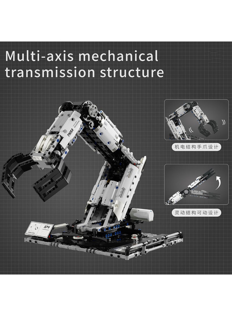 Robot Arm Kit, Robotic Arm for Kids Adults, Programmable Multi-Axis Robotic Arm, 1029 Blocks STEM Project, Engineering & Coding,Multi-Angle Rotation,APP & Remote Control - Image 2