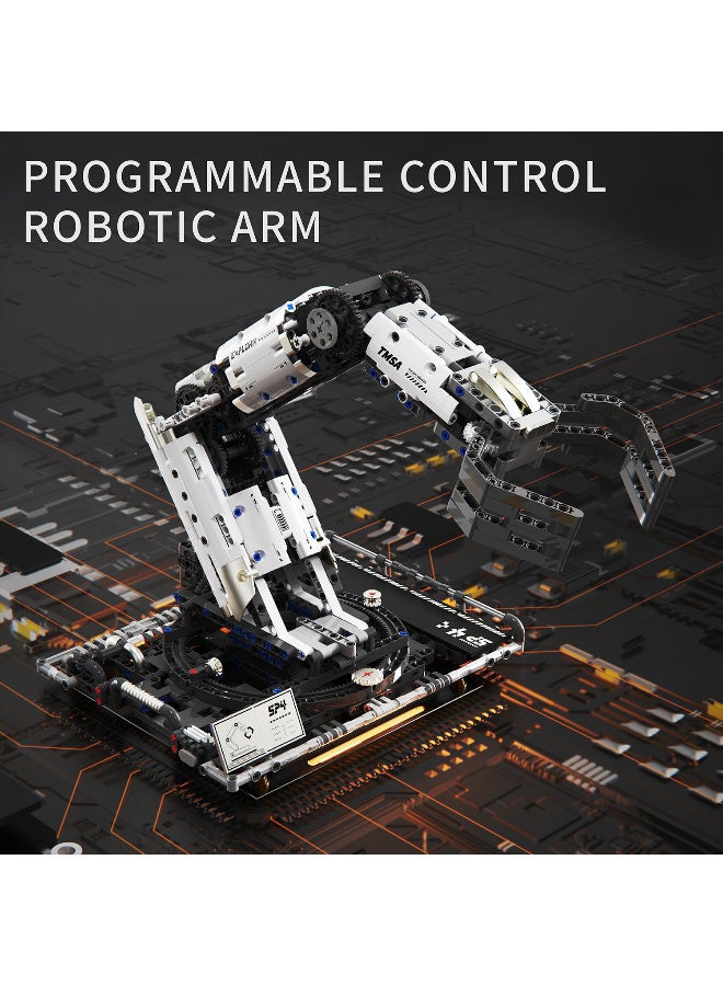 Robot Arm Kit, Robotic Arm for Kids Adults, Programmable Multi-Axis Robotic Arm, 1029 Blocks STEM Project, Engineering & Coding,Multi-Angle Rotation,APP & Remote Control - Image 3