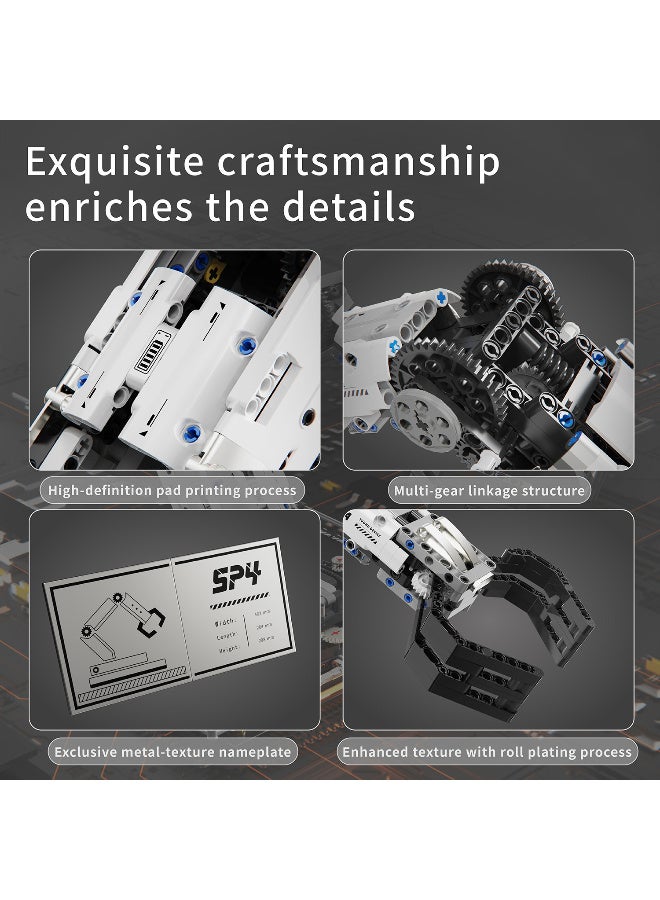 Robot Arm Kit, Robotic Arm for Kids Adults, Programmable Multi-Axis Robotic Arm, 1029 Blocks STEM Project, Engineering & Coding,Multi-Angle Rotation,APP & Remote Control - Image 5