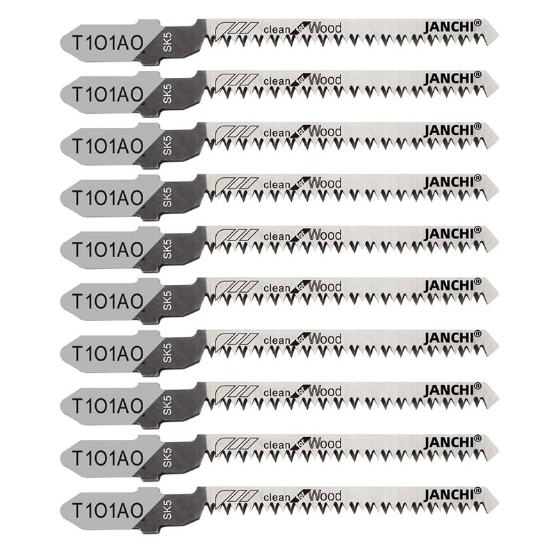 Jianchi 50 Pack T101AO T-Shank Contractor Jigsaw Blade Set Made with HCS, 3-Inch 20TPI Jigsaw Blades Optimized for Cutting Wood, PVC, and Plastic - Image 1