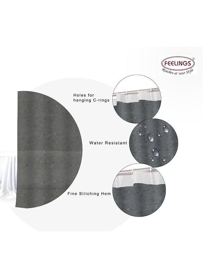 Feelings Feelings Bath Shower Curtain 3D Grey Mosaic 180X180Cm  - Image 3