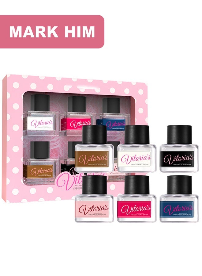MARK HIM 6PCS Women’s Mini Perfume Gift Set, 7ml Each Eau De Toilette Sampler Kit, Fruity Floral Scents, Long-Lasting Light Fragrance, Travel Size Luxury Gift for Her, Birthday & Valentine’s Day - Image 1