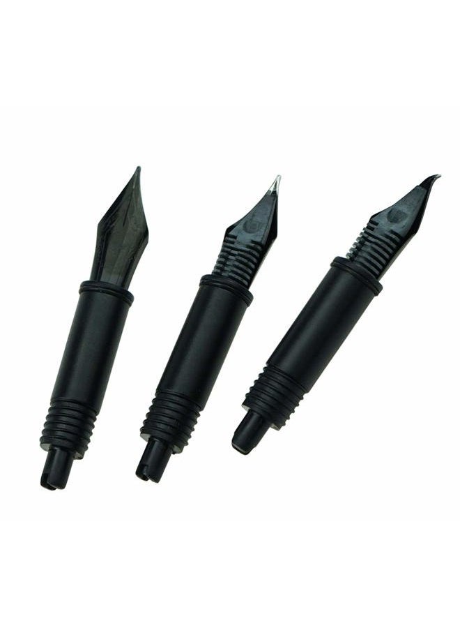 Asvine Set of 3 Hongdian Fountain Pen Black Nibs (Fine, Extra Fine and Bent Nib) for Black Forest 1850, 1851, 1843, 6013, 517D, 517S, 525,H1, H3, A3, 1843 and 920 Series - Image 2