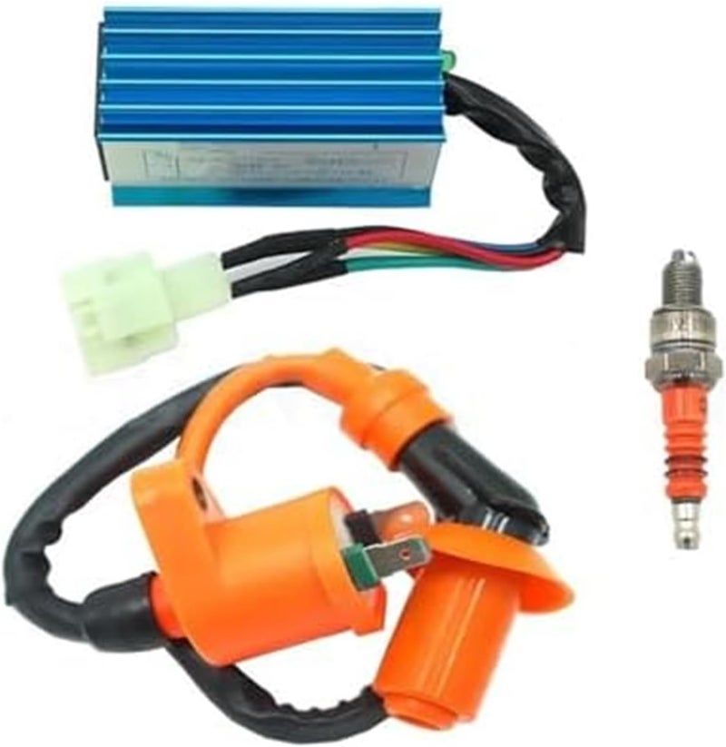 Vuzmode Motorcycle Ignition Coil and Spark Plug Set - Image 3