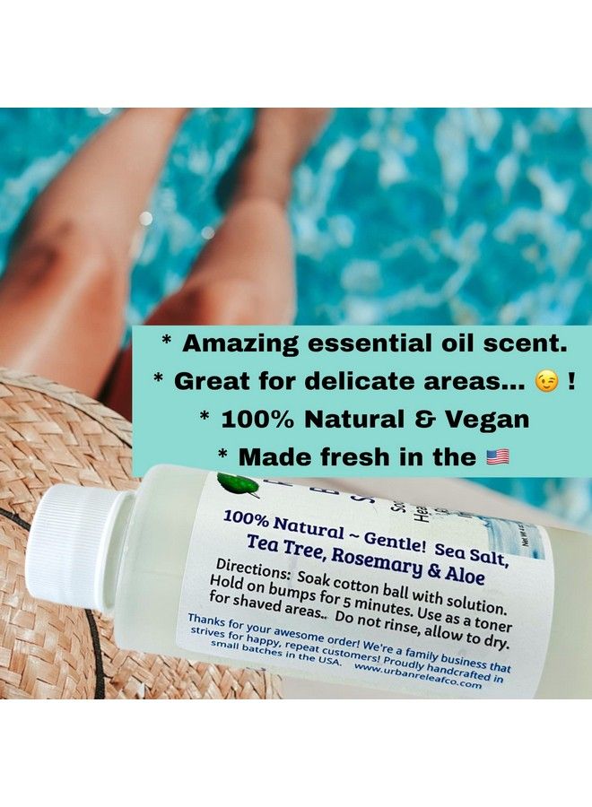 Urban ReLeaf Razor Bump Solution ! Natural Sea Salt. Soothe & Gently Heal Shaving Bumps Burns & Ingrown Hairs. Made Fresh In Usa! Helps Irritation. - Image 4