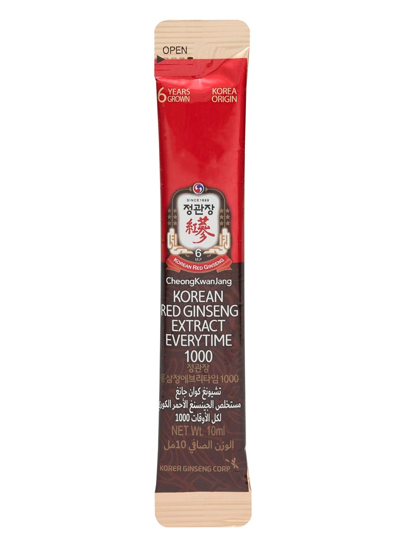 CheongKwanJang - Red Ginseng Extract Every Time 1000mg | Liquid Portable Sticks | 10ml x 20 Packets - Image 1