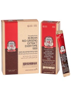 Red Ginseng Extract Every Time 1000mg | Liquid Portable Sticks | 10ml x 20 Packets