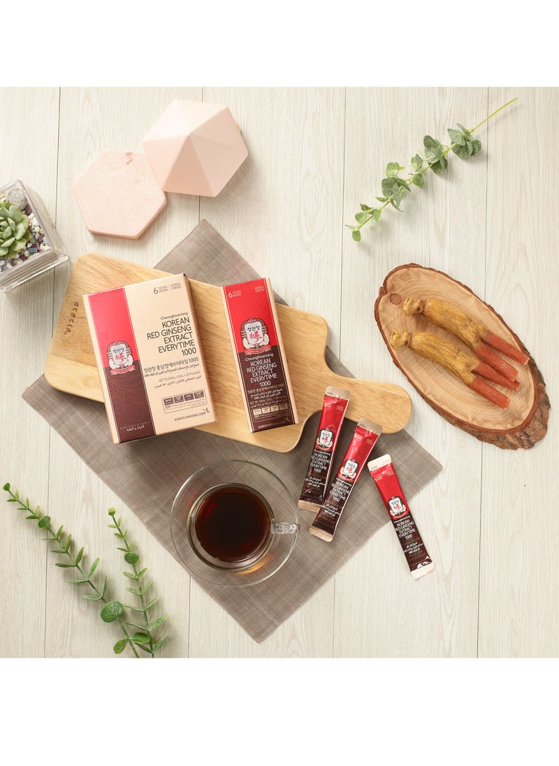 CheongKwanJang - Red Ginseng Extract Every Time 1000mg | Liquid Portable Sticks | 10ml x 20 Packets - Image 1