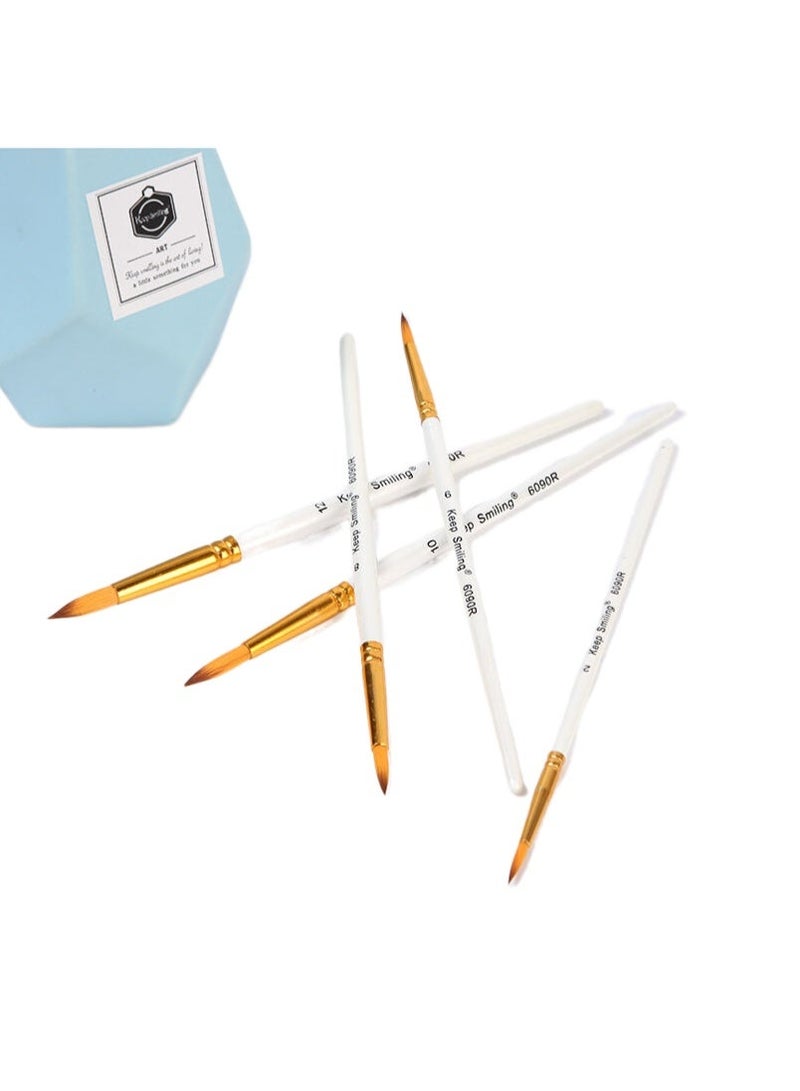 Keep Smiling 5PCS Professional Artist Brush Set for Oil, Acrylic & Watercolor - Image 5