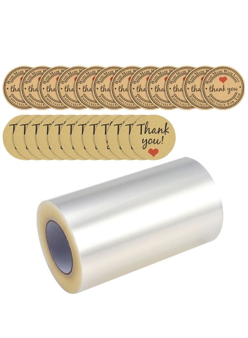 NIBEMINENT Thank You Sticker With Cake Border 10cm*10m - Image 1