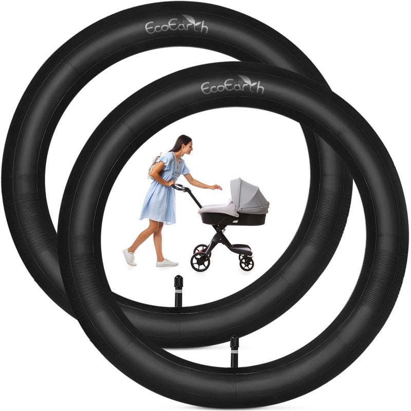 EcoEarth Inner Tube Tire Replacements (2 Pack, 16â€ x 1.5/1.75/1.95/2.125) for Kids Bike & Jogging Stroller, Compatible w/All Brands: BoB Revolution Flex/Pro/SE/SU, Graco, Go Jogging & More - Image 1