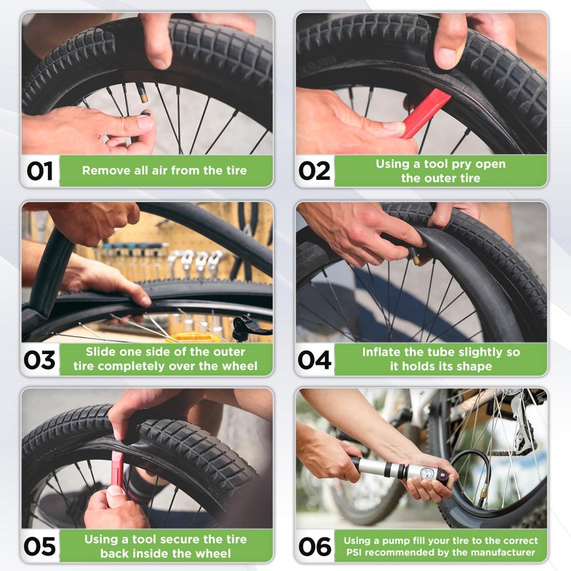 EcoEarth Inner Tube Tire Replacements (2 Pack, 16â€ x 1.5/1.75/1.95/2.125) for Kids Bike & Jogging Stroller, Compatible w/All Brands: BoB Revolution Flex/Pro/SE/SU, Graco, Go Jogging & More - Image 5