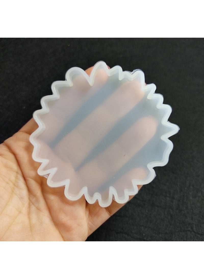 HobbyZubi Coaster Serrated Epoxy, Candle, Soap and Concrete Mold - Code: 32
