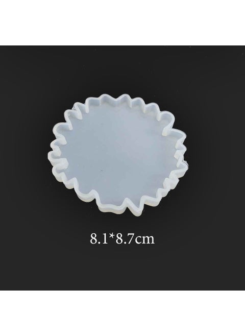HobbyZubi Coaster Serrated Epoxy, Candle, Soap and Concrete Mold - Code: 32