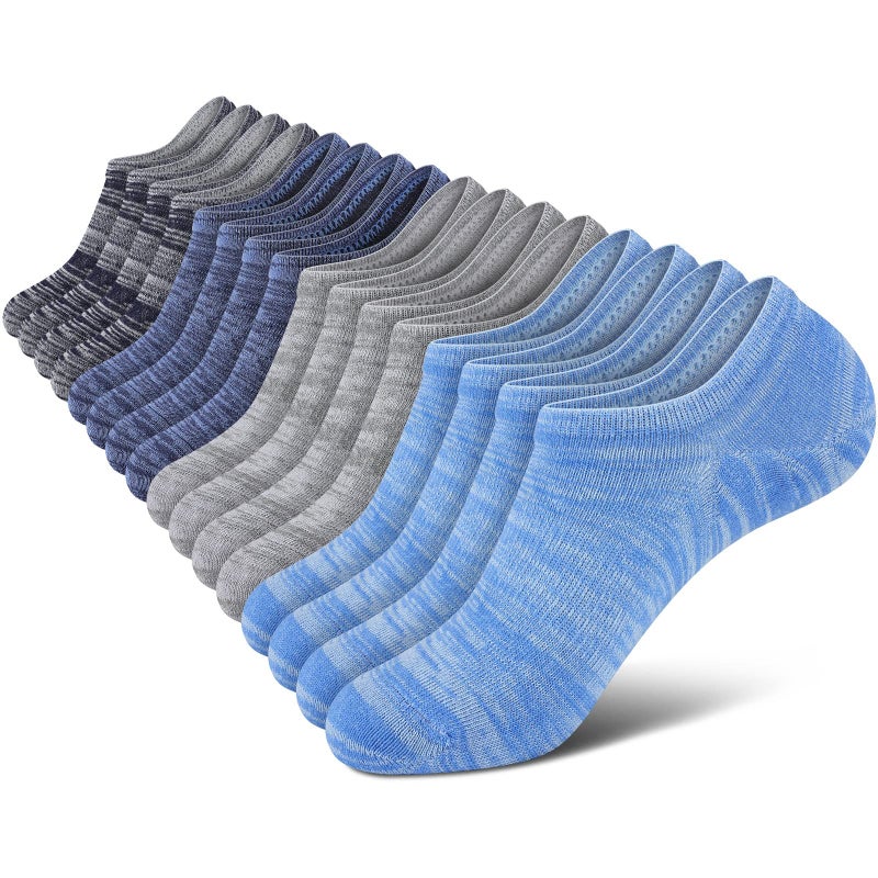 wernies No Show Men Socks, Low Cut Ankle Sock, Men Short Socks Casual Cotton Socks Size 11-13