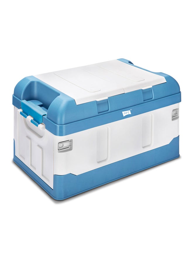 دي بي تي صندوق أدوات بلاستيك، صندوق عدة وأدوات، ازرق*ابيض، مقاس 46*28*29 سم - Image 1
