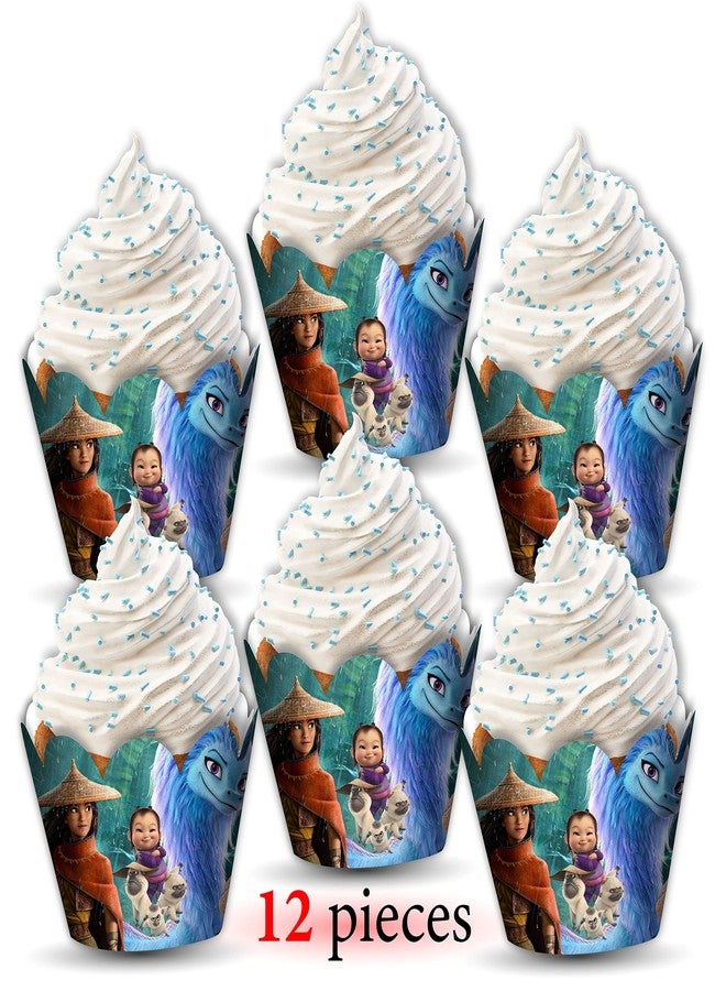 Seyal Raya and the Last Dragn Cupcake Wrapper – Fantasy Dragon-Themed Cupcake Decoration Wrappers for Birthday Celebrations, Adventure Party Events, Dessert Table Styling, Cupcake Displays. - Image 2