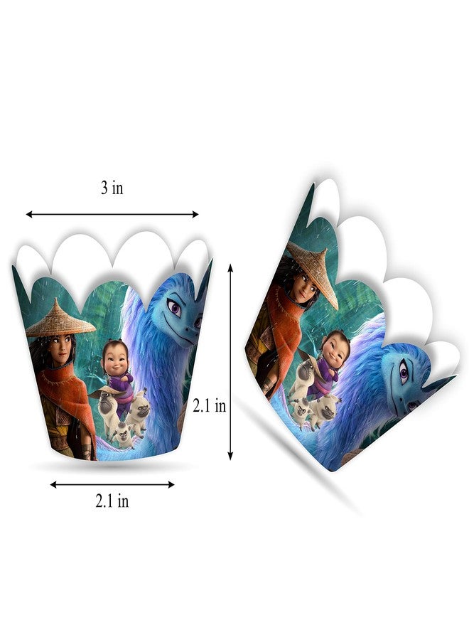Seyal Raya and the Last Dragn Cupcake Wrapper – Fantasy Dragon-Themed Cupcake Decoration Wrappers for Birthday Celebrations, Adventure Party Events, Dessert Table Styling, Cupcake Displays. - Image 3