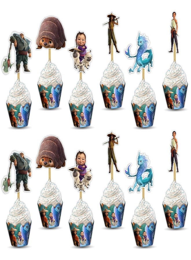 Seyal Raya and the Last Dragn Cupcake Wrapper – Fantasy Dragon-Themed Cupcake Decoration Wrappers for Birthday Celebrations, Adventure Party Events, Dessert Table Styling, Cupcake Displays. - Image 5