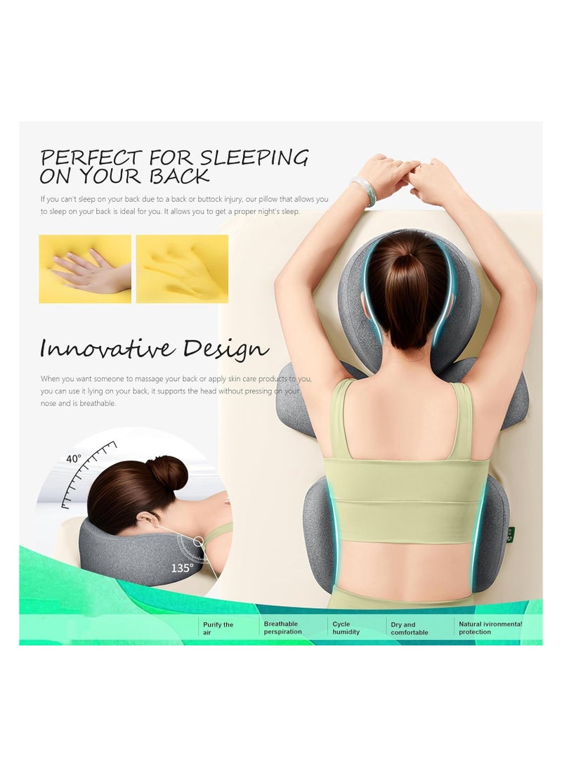 Massage Pillow Face Down Massage Headrest Bed For After Eye Surgery For Sleeping Retina Surgery Vitrectomy Recovery Equipment - Comfortable & Adjustable Support For Faster Healing & Pain Relief - Image 5