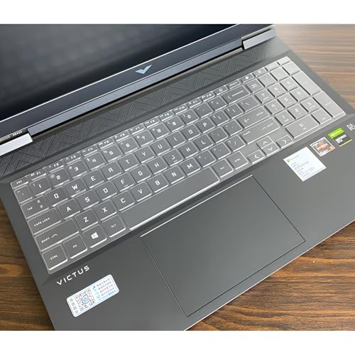 RAYA TPU Keyboard Cover Protector for HP Victus 15 [ 15-FA 15-FB Series ] (15.6 inch) & HP Victus 16 (16.1 inch) Gaming Laptops (Transparent TPU) - Image 1