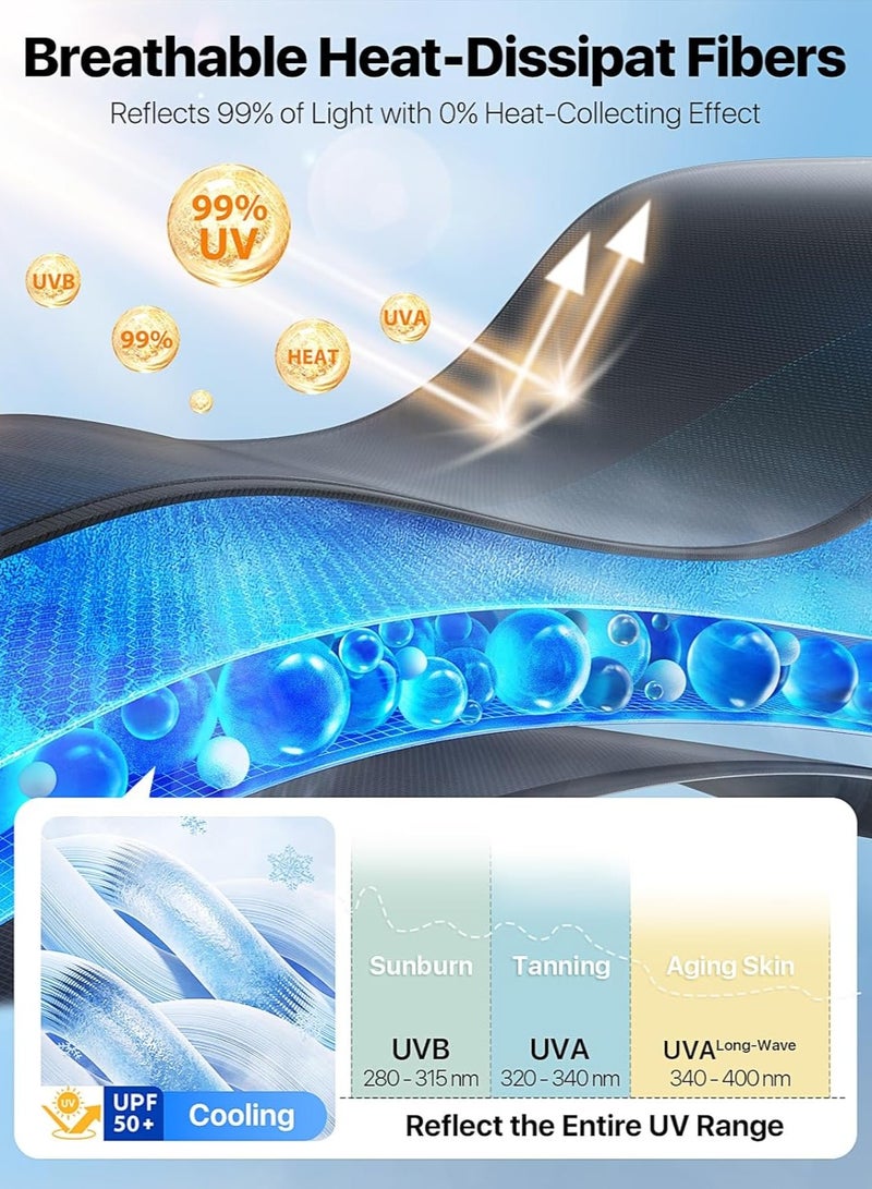 أونليماي فقط [مُحسّنة لعام ٢٠٢٥] ستائر نوافذ سيارات للأطفال [طبقة تبريد من الكريستال الجليدي] (عبوة من قطعتين) ستائر واقية من الأشعة فوق البنفسجية، حماية من الشمس بنسبة ٩٩٪، مناسبة لسيارات الدفع الرباعي/السيدان/الميني فان | نوافذ قابلة للطي، آمنة للخصوصية - Image 3