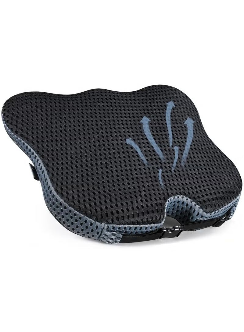 Generic Wedge Seat Cushion for Car Seat Driver/Passenger- Car Seat Cushions for Driving Improve Vision/Posture - Memory Foam Car Seat Cushion for Hip Pain (Mesh Cover,Black) - Image 1