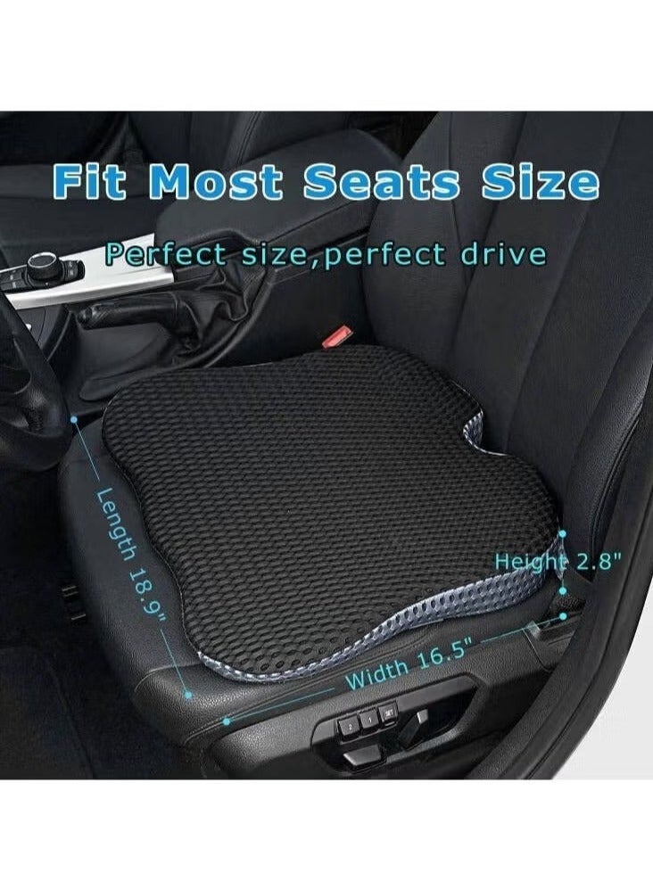 Generic Wedge Seat Cushion for Car Seat Driver/Passenger- Car Seat Cushions for Driving Improve Vision/Posture - Memory Foam Car Seat Cushion for Hip Pain (Mesh Cover,Black) - Image 2
