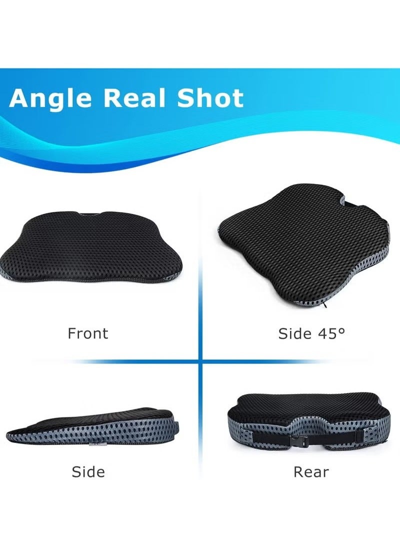 Generic Wedge Seat Cushion for Car Seat Driver/Passenger- Car Seat Cushions for Driving Improve Vision/Posture - Memory Foam Car Seat Cushion for Hip Pain (Mesh Cover,Black) - Image 4