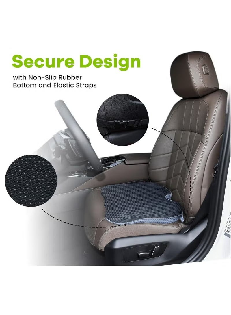 Generic Wedge Seat Cushion for Car Seat Driver/Passenger- Car Seat Cushions for Driving Improve Vision/Posture - Memory Foam Car Seat Cushion for Hip Pain (Mesh Cover,Black) - Image 5