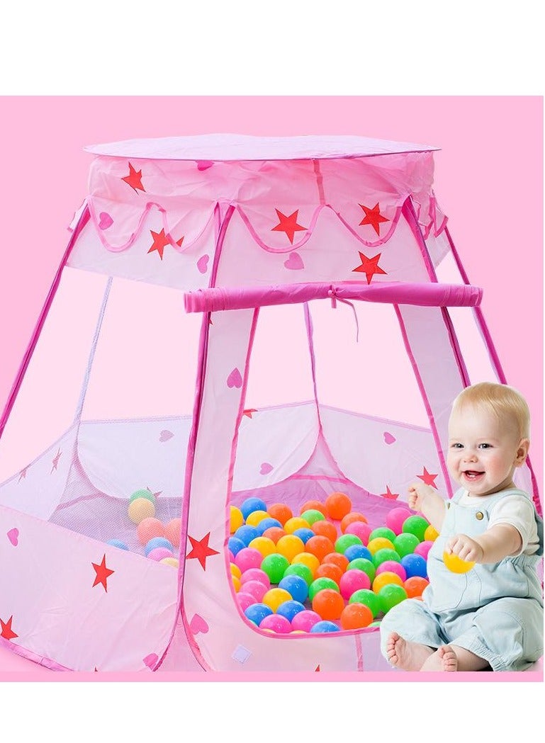 Pop Up Princess Tent with Colorful Star Lights for 1 2 3 Year Old Birthday Gift, 12-18 Months Baby Girl Toys, Foldable Ball Pit with Carrying Bag, Indoor&Outdoor Play Tent for Kids  - Image 4