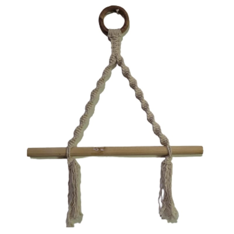 DXYZ Macrame Paper Towel Holder Wall Mount for Kitchen and Bathroom Decor,Boho Paper Towel Hanger,Toilet Hand Paper Towel Hanging - Image 1
