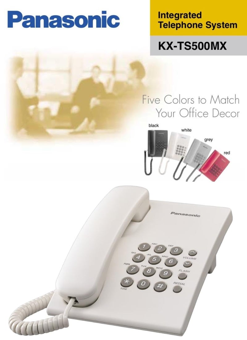 Panasonic KX-TS500W Corded Phone White - Image 3