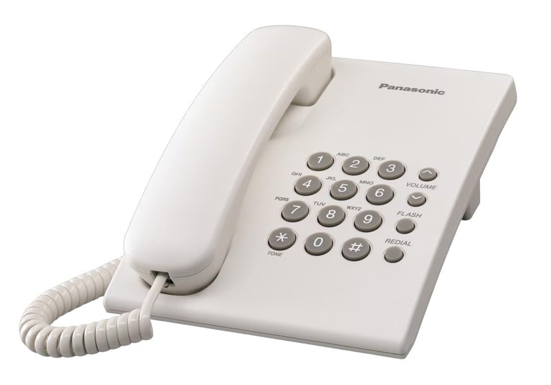 Panasonic KX-TS500W Corded Phone White - Image 1