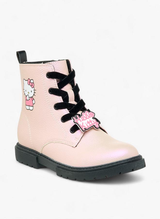 Hello Kitty Printed Ankle Boots with Zip Closure - Image 2