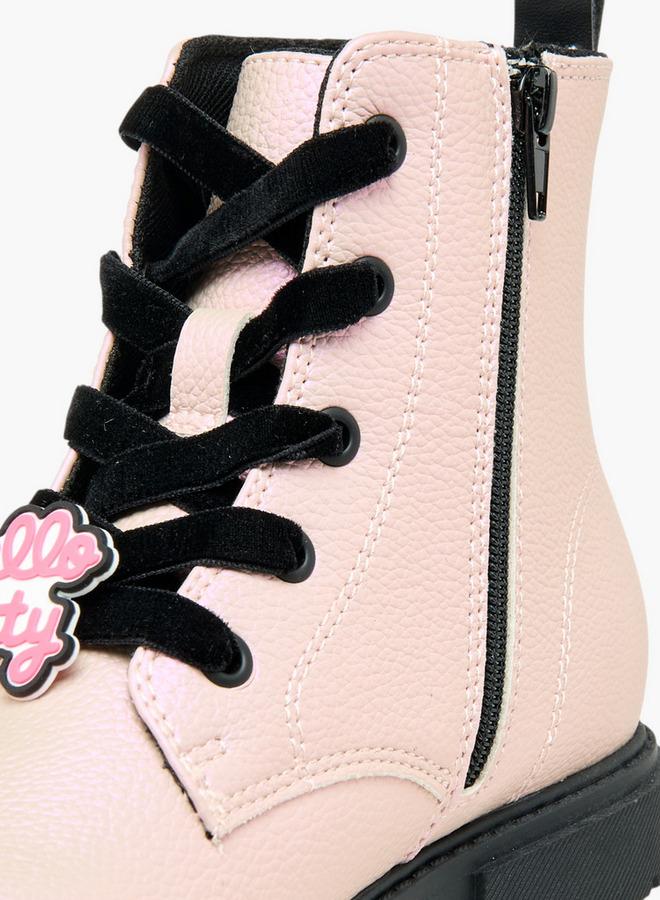 Hello Kitty Printed Ankle Boots with Zip Closure - Image 4