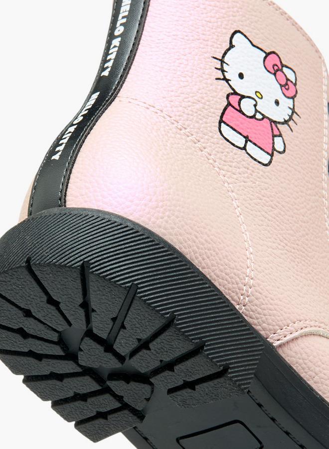 Hello Kitty Printed Ankle Boots with Zip Closure - Image 5