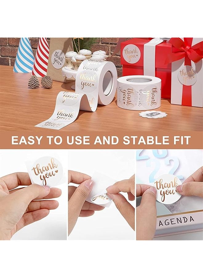 X spring Thank You Stickers 1500 Pcs Rose Gold Thank You Stickers Labels 2.5Cm Thank You Sealing Stickers Thank You For Coming Stickers For Birthday Wedding Party Gift Wrap Bag  - Image 3