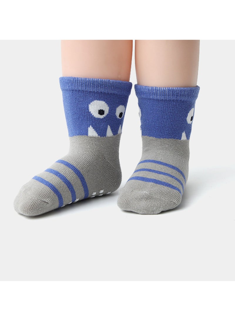 جوارب أطفال كرتونية مضادة للانزلاق من تصميم حيوان مولود كرتوني - Image 3