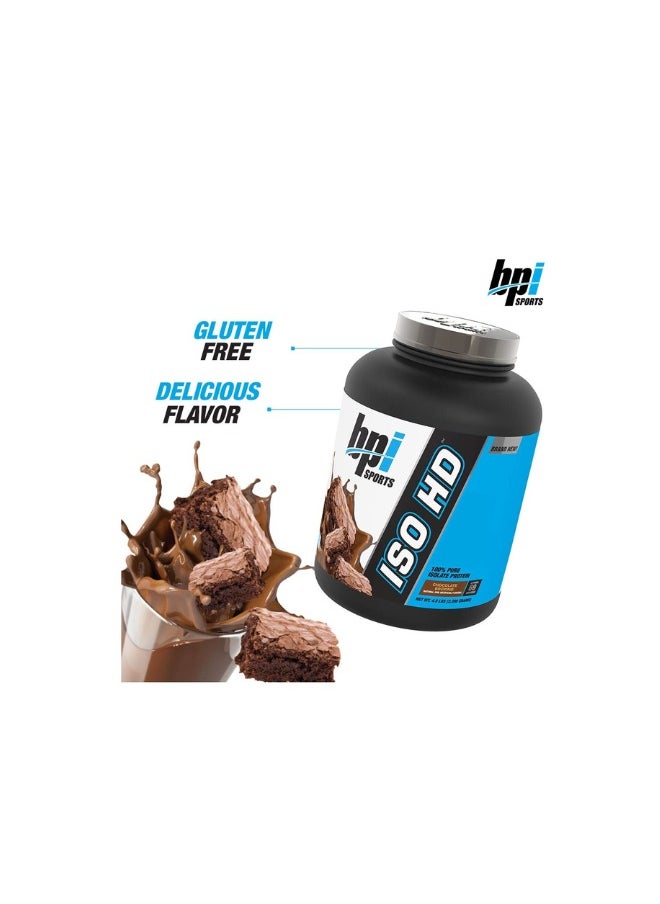 BPI SPORTS Iso HD 100% Pure Isolate Protein, Chocolate Brownie Flavor, 69 Serving  - Image 3
