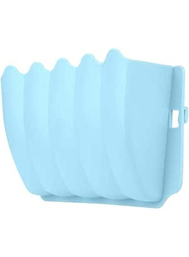 Blue Plastic Hanging Hay Feeder Bowl Rack for Rabbit Rat Small Animals - Image 1