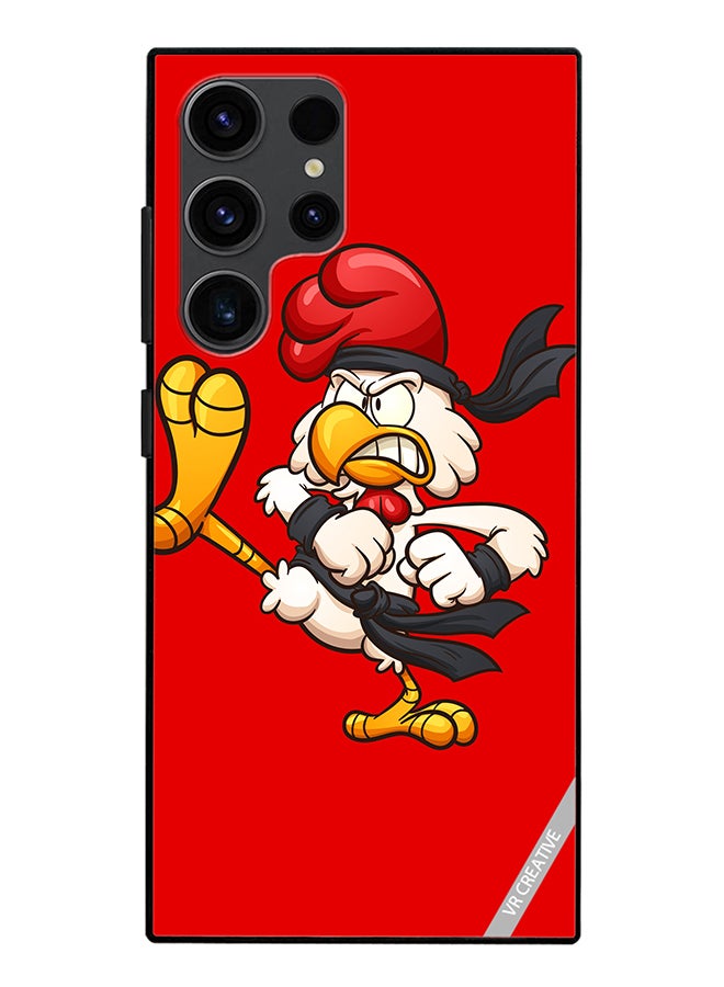 VR CREATIVE Protective Case Cover For Samsung Galaxy S24 Ultra Karate Chicken Design Multicolour - Image 1