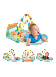 BLOOMING TIME Baby Gym Play Mat with Piano Keyboard Educational Rack Crawling Mat  - Image 1