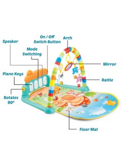 BLOOMING TIME Baby Gym Play Mat with Piano Keyboard Educational Rack Crawling Mat  - Image 3