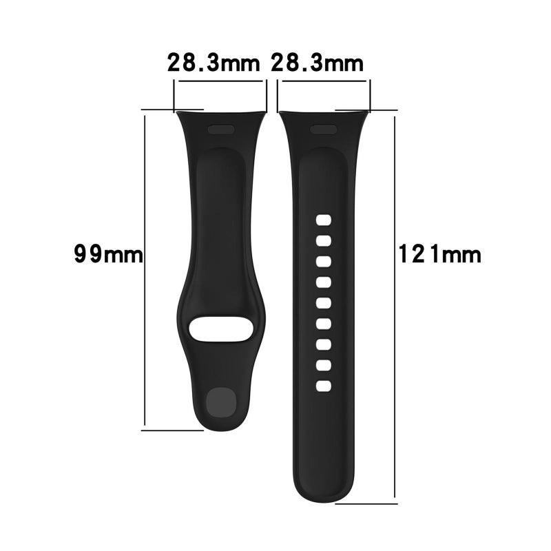 erorex For Redmi Watch 3 Solid Color Silicone Watch Band, With Button(Dark Green) - Image 5